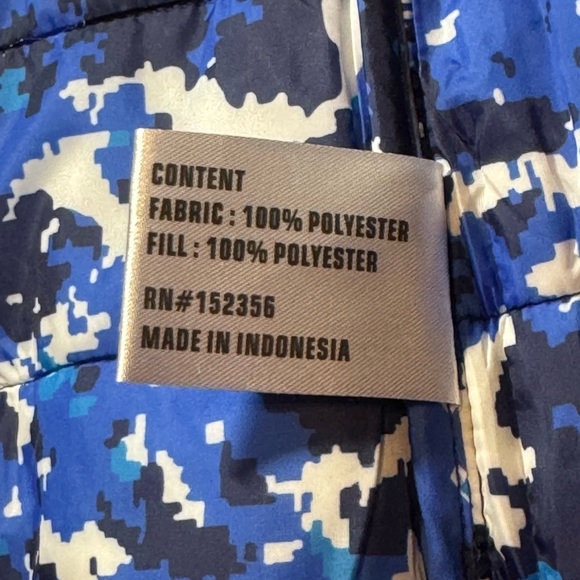 🌻 IBKUL Women's Athleisure Polartec Power Fill Blue Camo Print Quilted Vest sz S - Picture 12 of 15